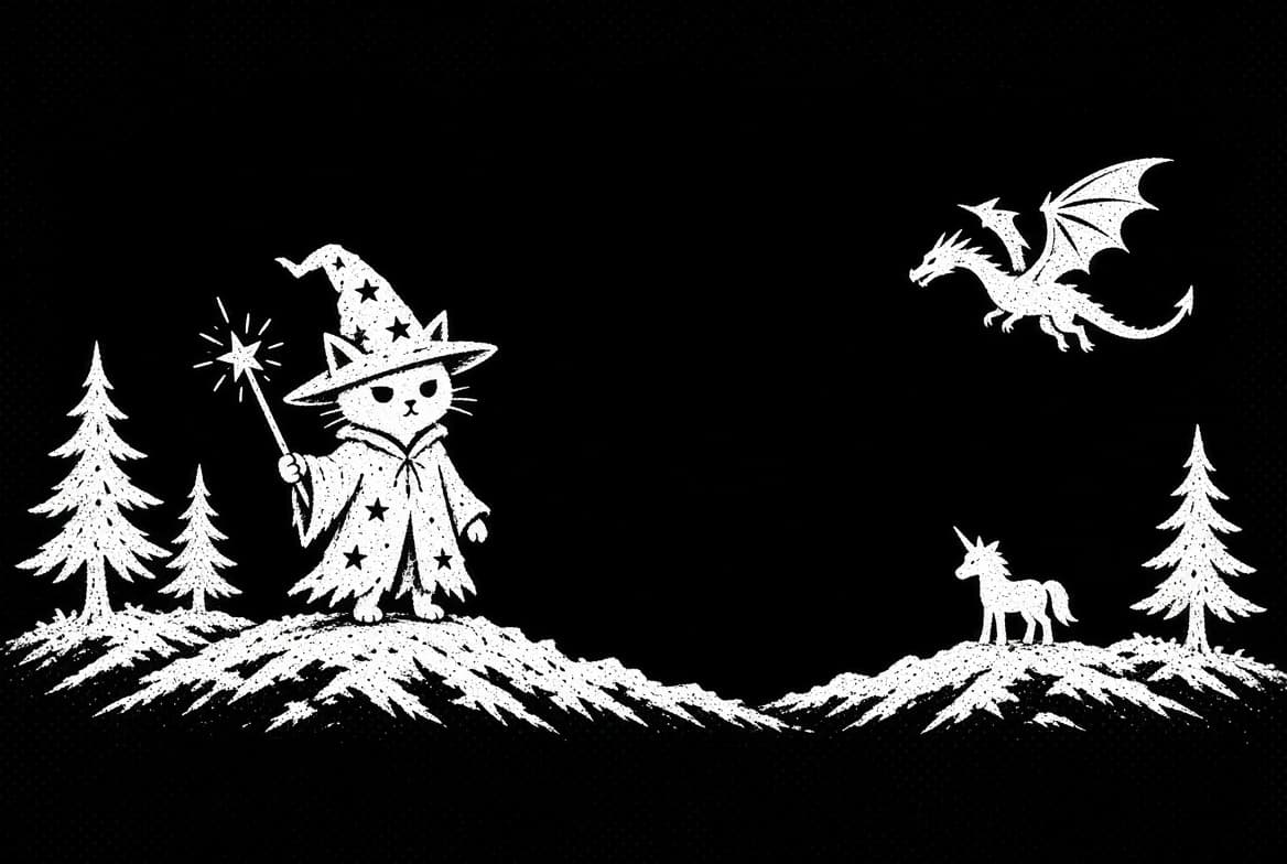 Grimoire wizard cat